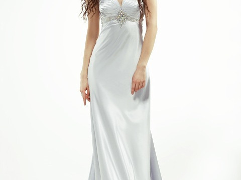 Strapless Crepe Gown